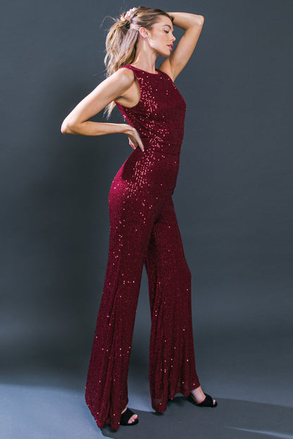 DIVINE WANDERINGS SEQUIN JUMPSUIT