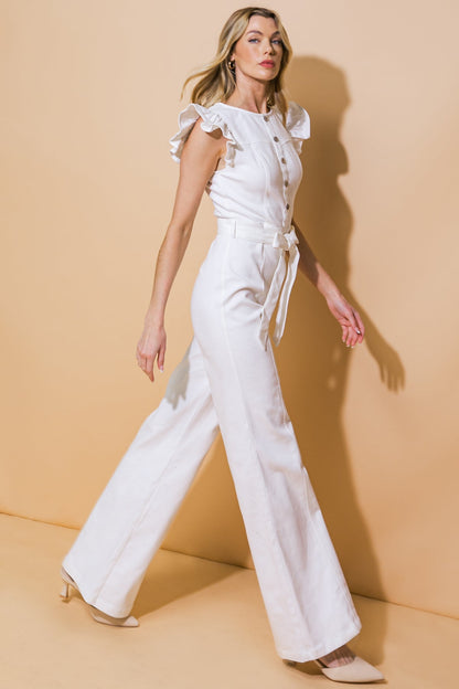 HEADING UPTOWN TWILL JUMPSUIT