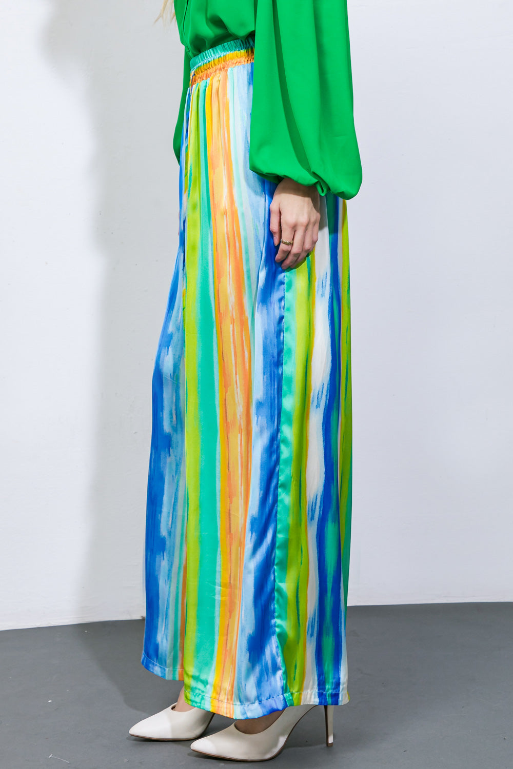 TAKE ME DANCING WOVEN SATIN PANTS Flying Tomato