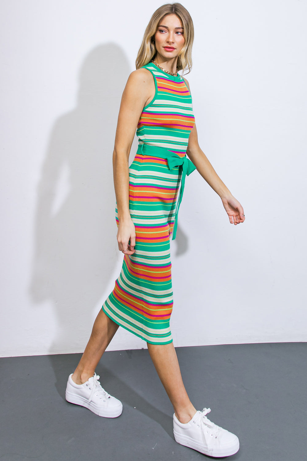 LET'S GO ABROAD SWEATER DRESS Flying Tomato