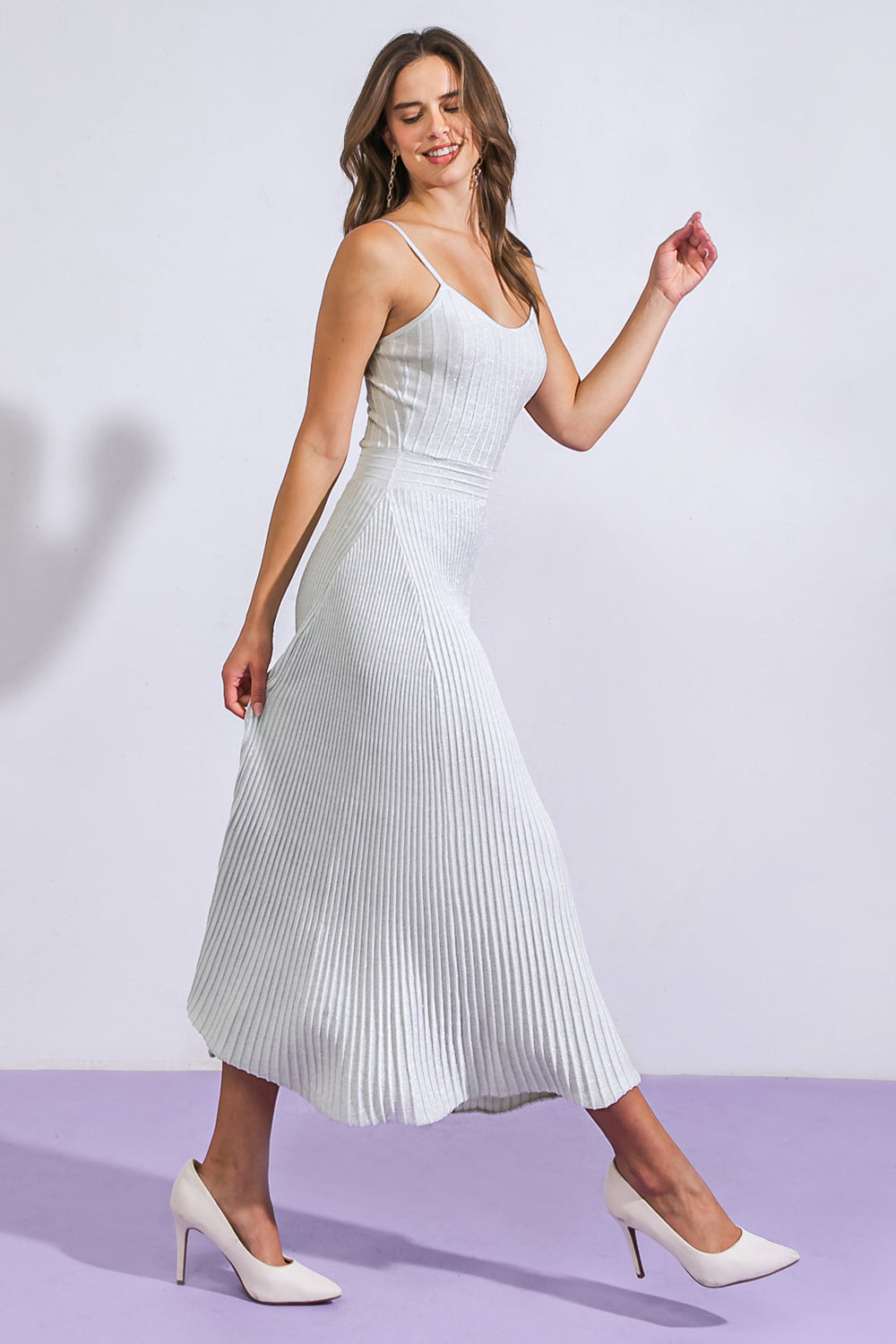 Flying Tomato GONE IN A BLINK KNIT DRESS, a cozy sweater dress in a textured knit fabric.