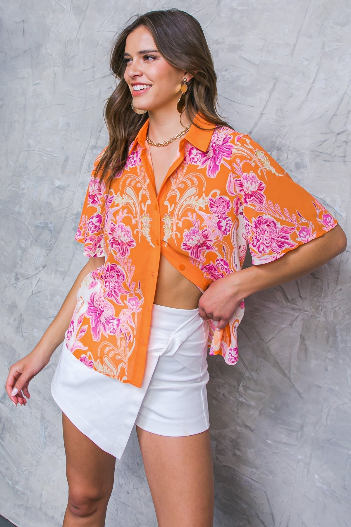 FLOURISHING DREAMS WOVEN TOP Flying Tomato