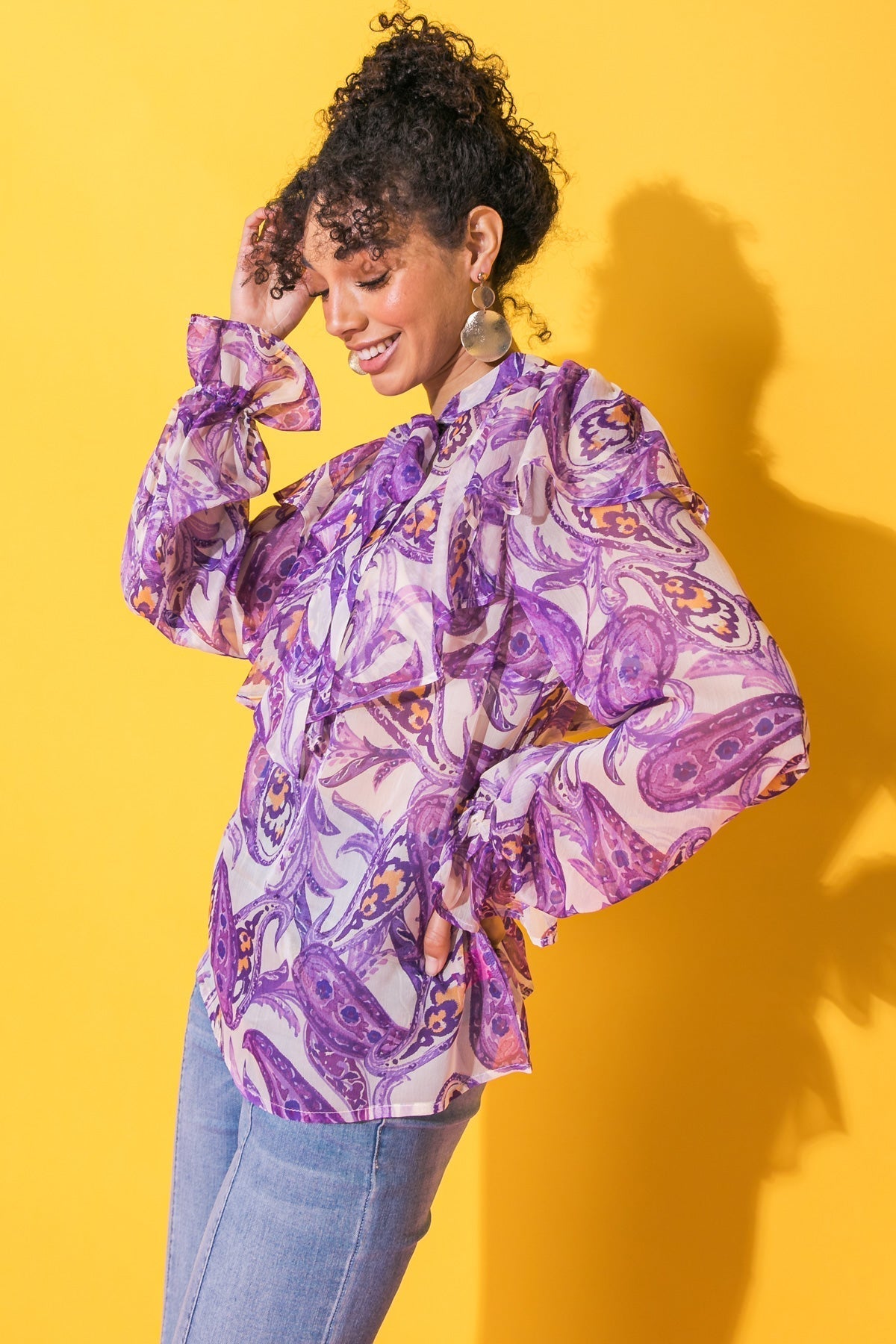 SWEETEST HELLO WOVEN TOP Flying Tomato