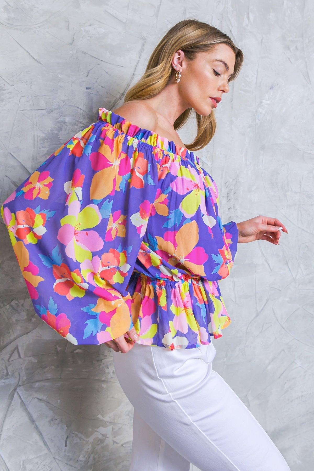 HONESTLY TRUTHFULLY PURPLE WOVEN TOP Flying Tomato