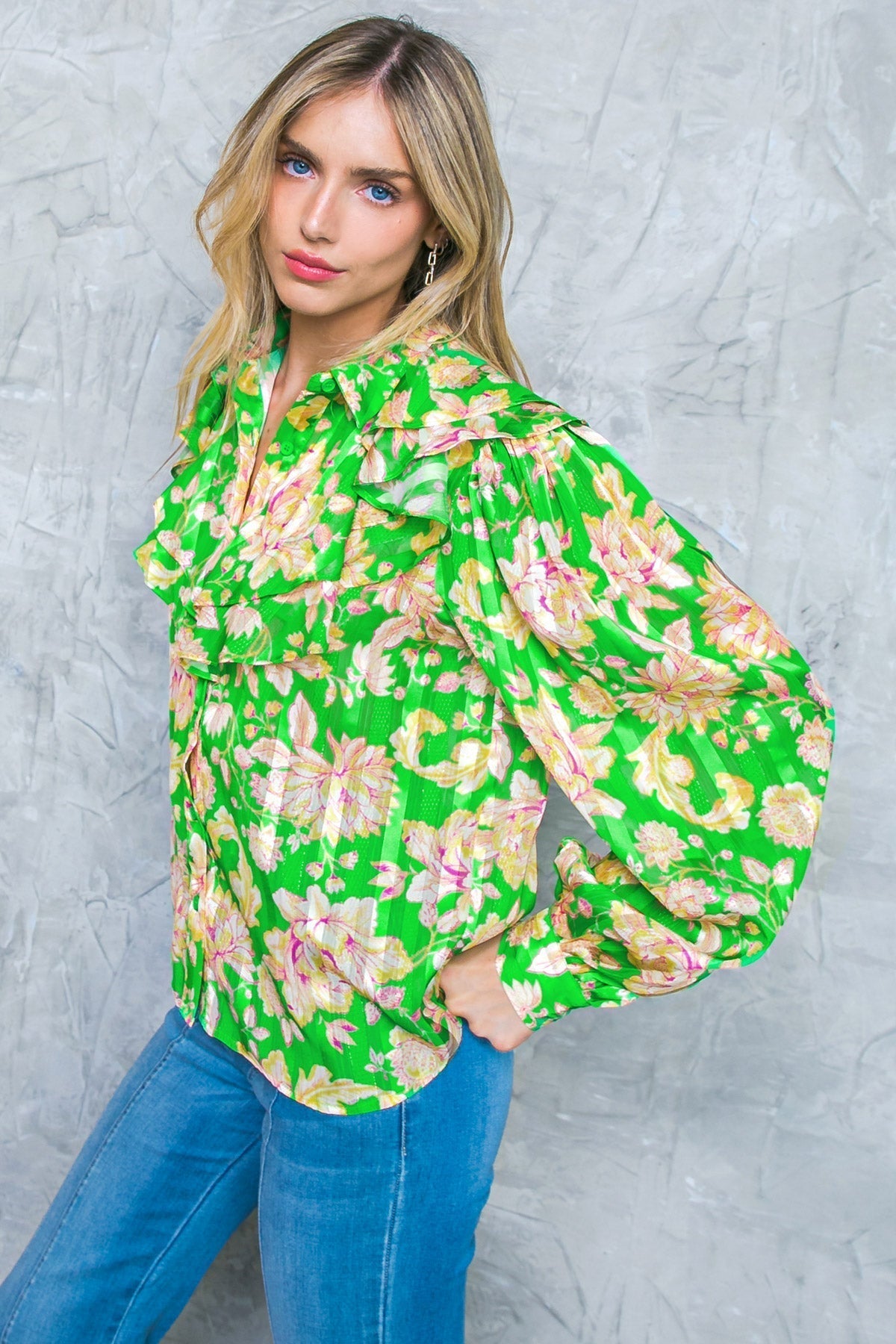 STUCK ON AN ISLAND WOVEN TOP Flying Tomato