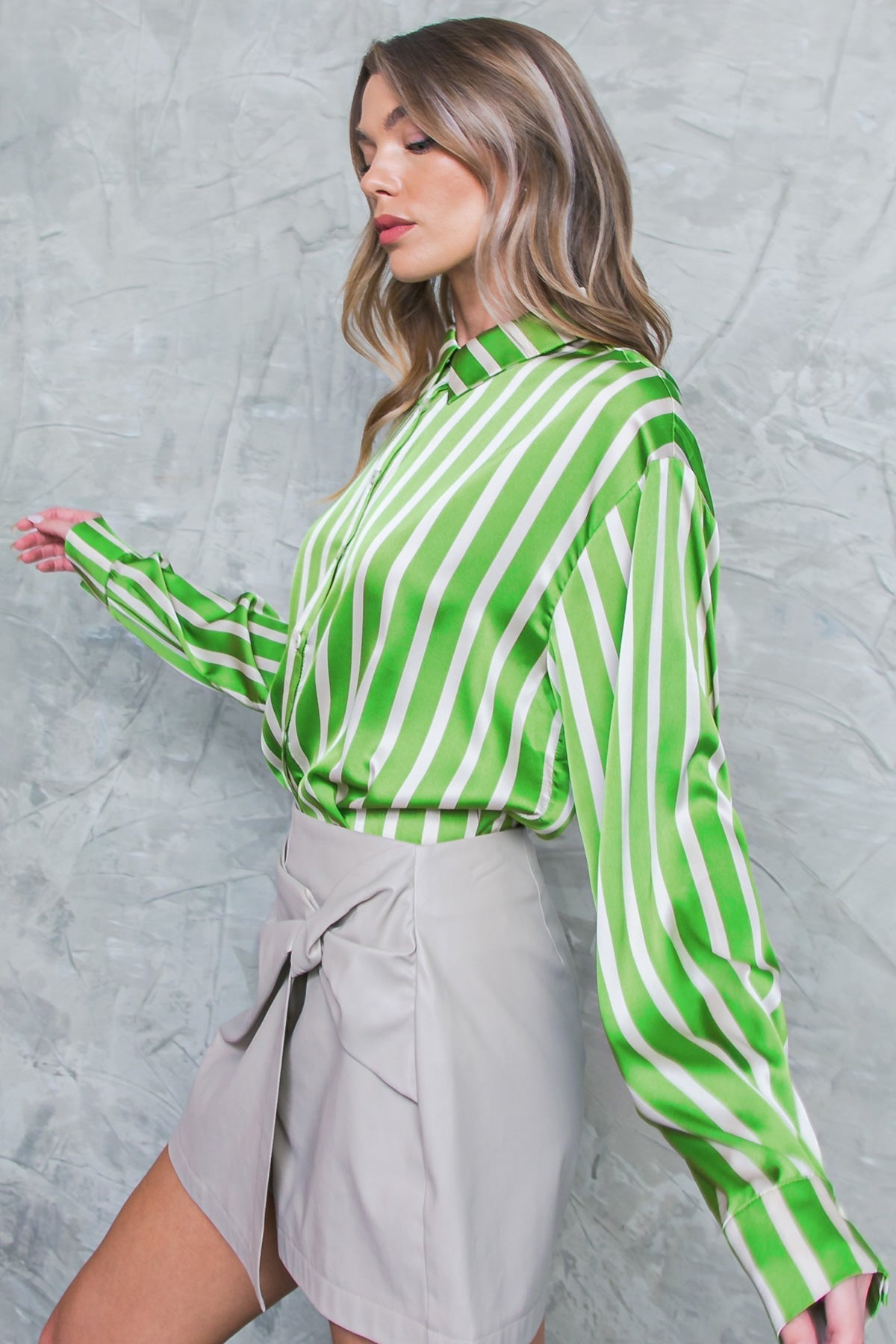 NOTHING TO REGRET SATIN WOVEN TOP Flying Tomato