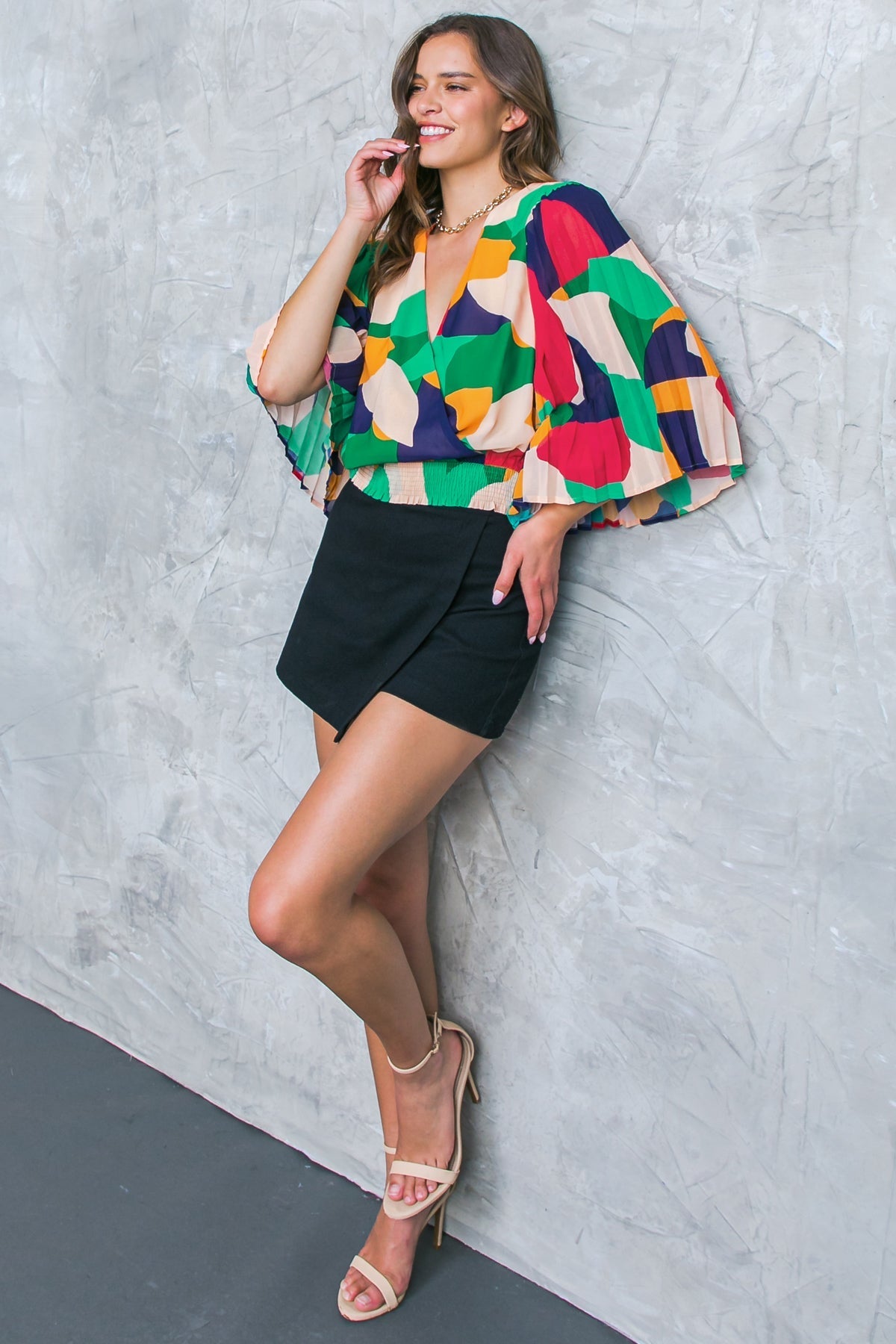 LOOKING MY BEST WOVEN TOP Flying Tomato