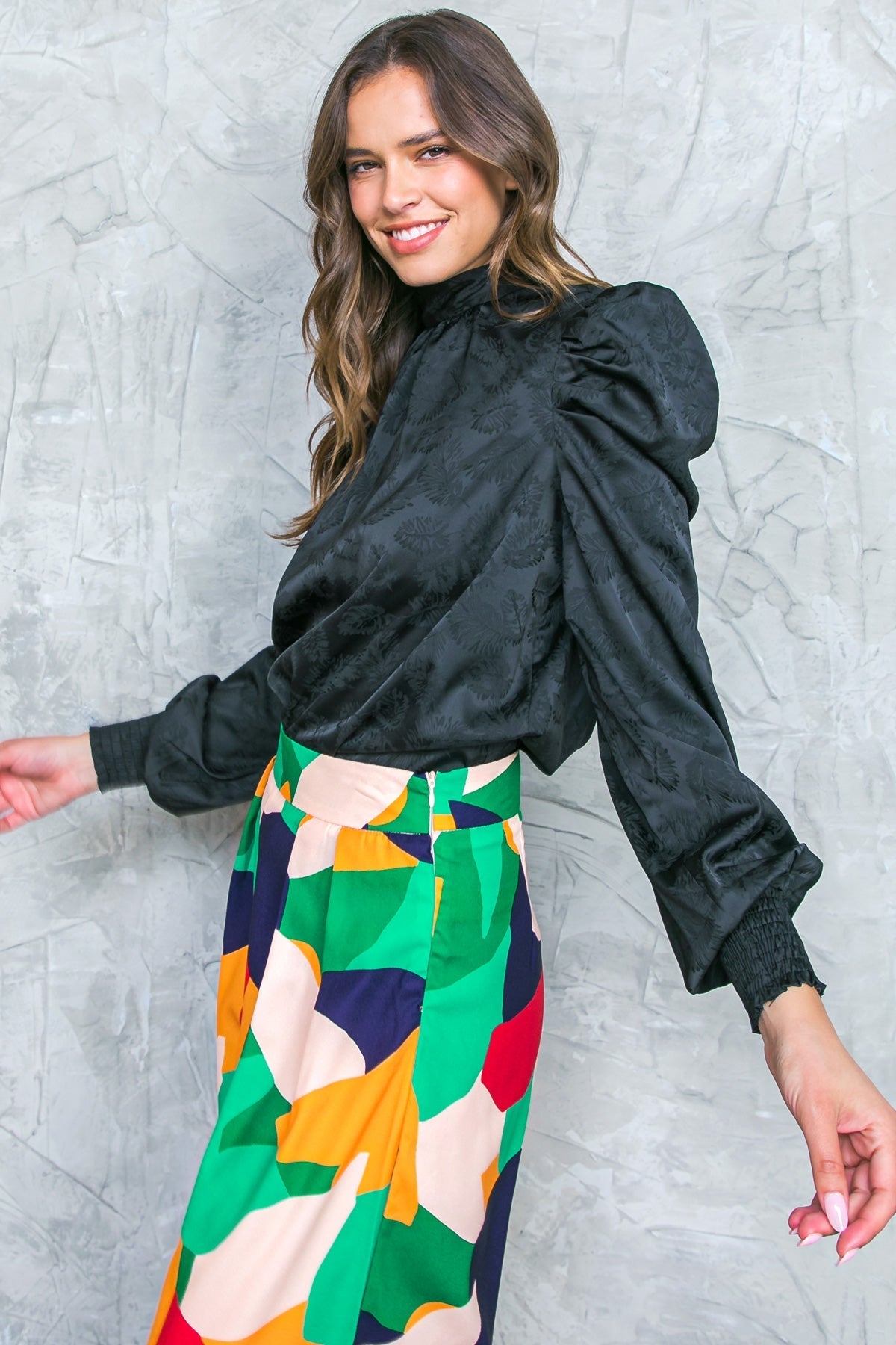 STOLEN GLANCES SATIN TOP Flying Tomato