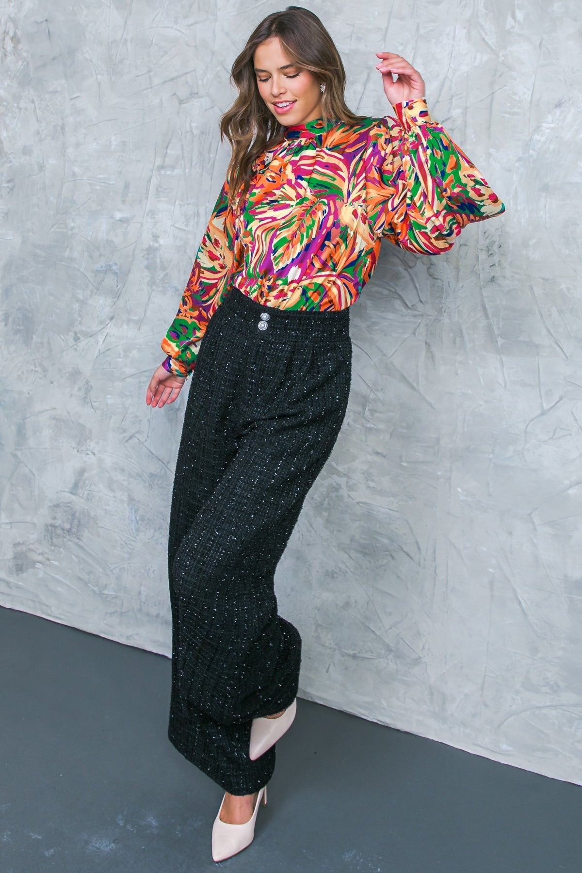 ADORING DEVOTION WOVEN TOP Flying Tomato