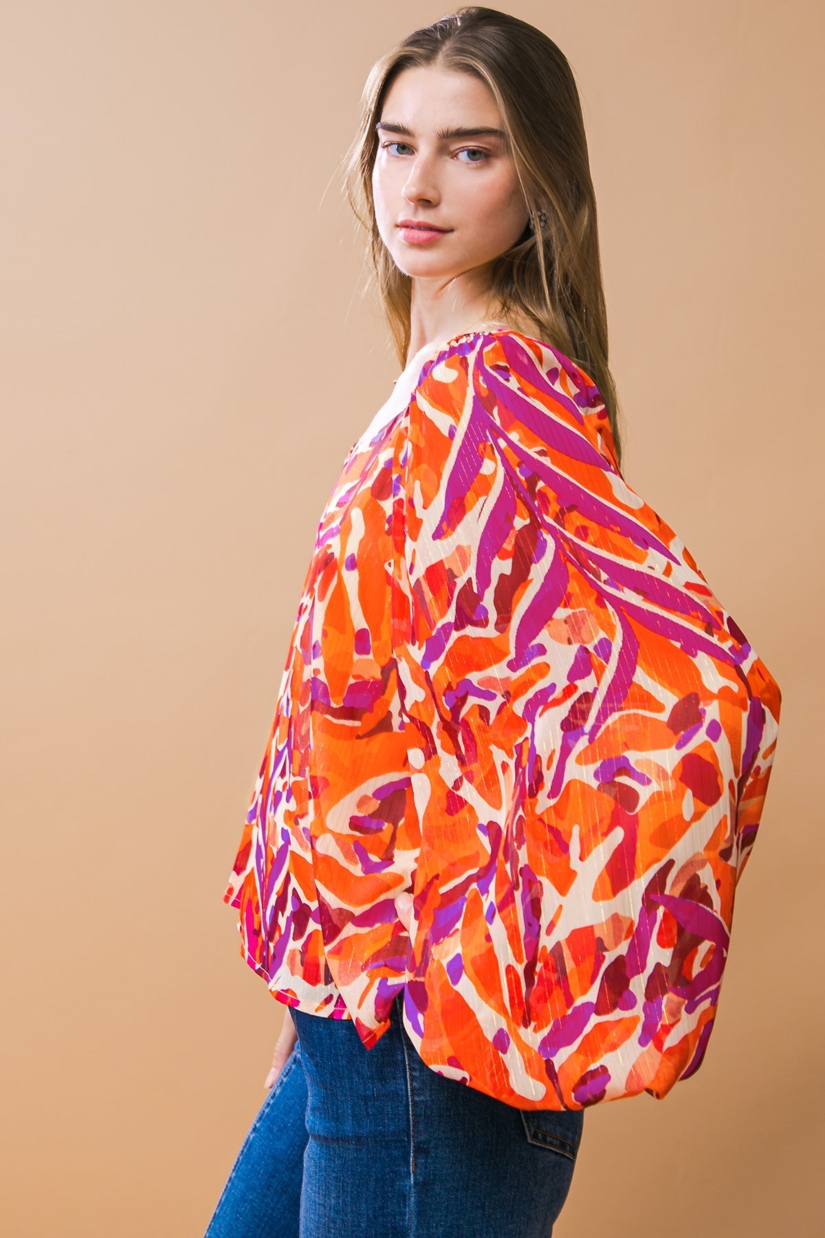 DESIRABLE STYLE WOVEN TOP Flying Tomato