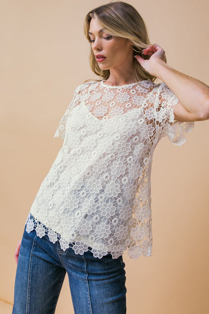 MELT MY HEART LACE TOP