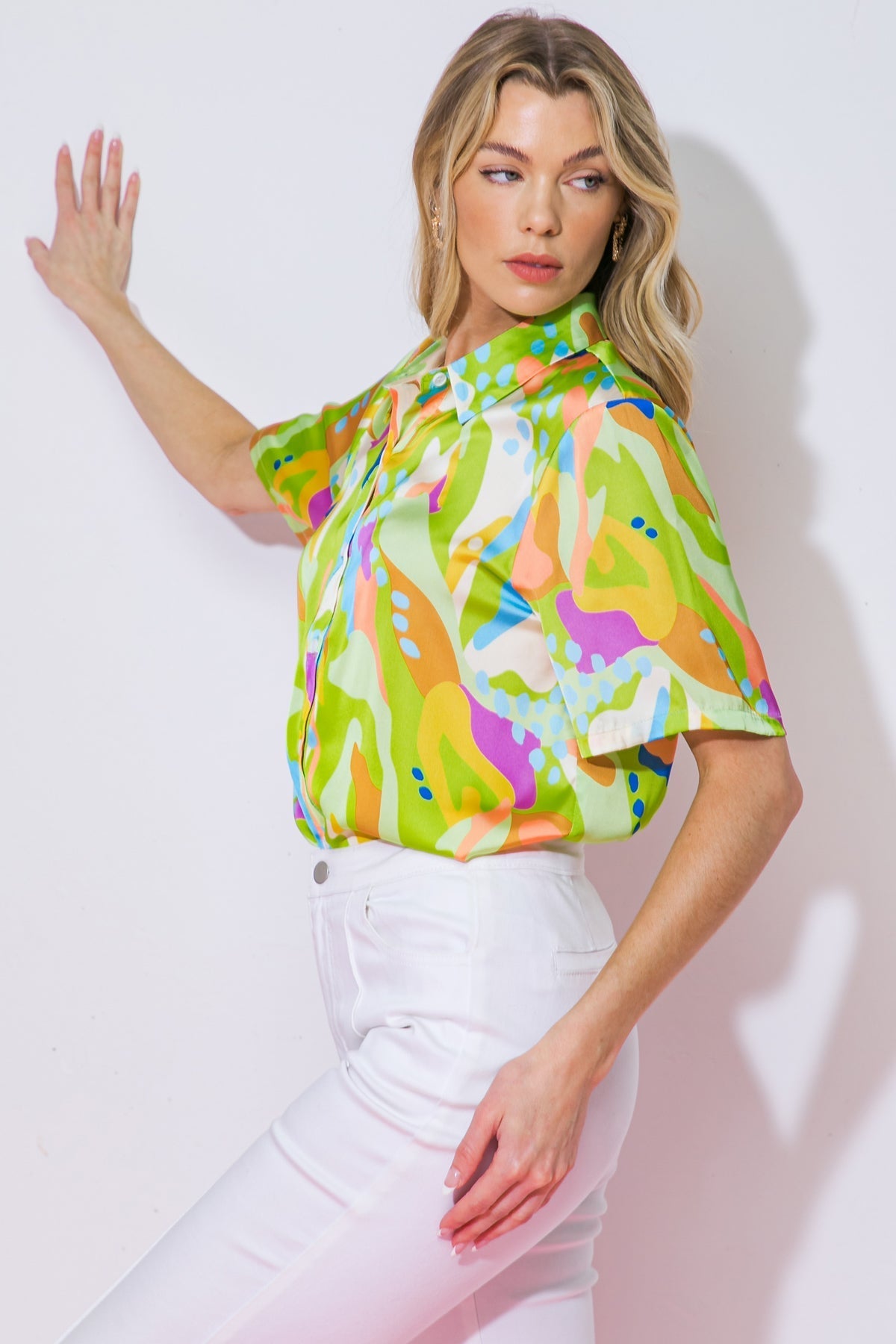 UP FOR ANYTHING WOVEN TOP Flying Tomato