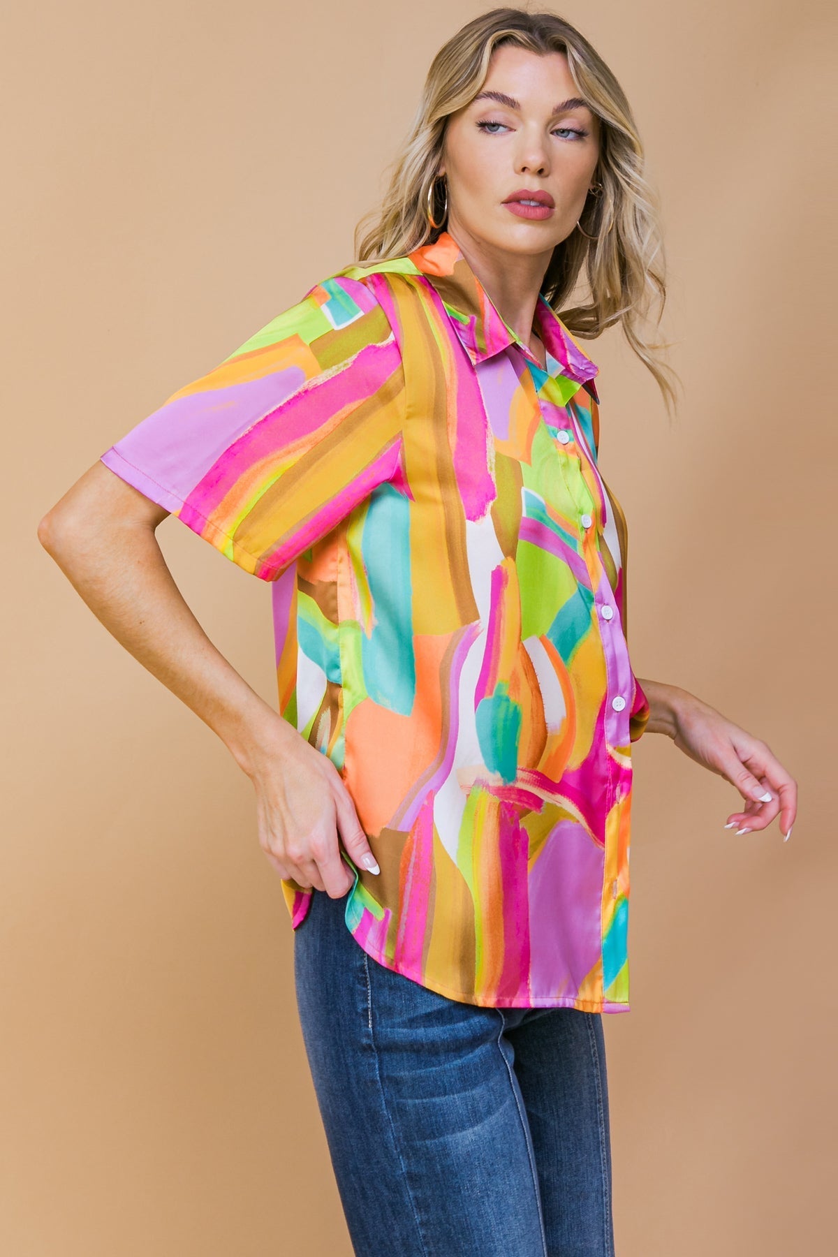 ELEVATED OPTION WOVEN TOP Flying Tomato
