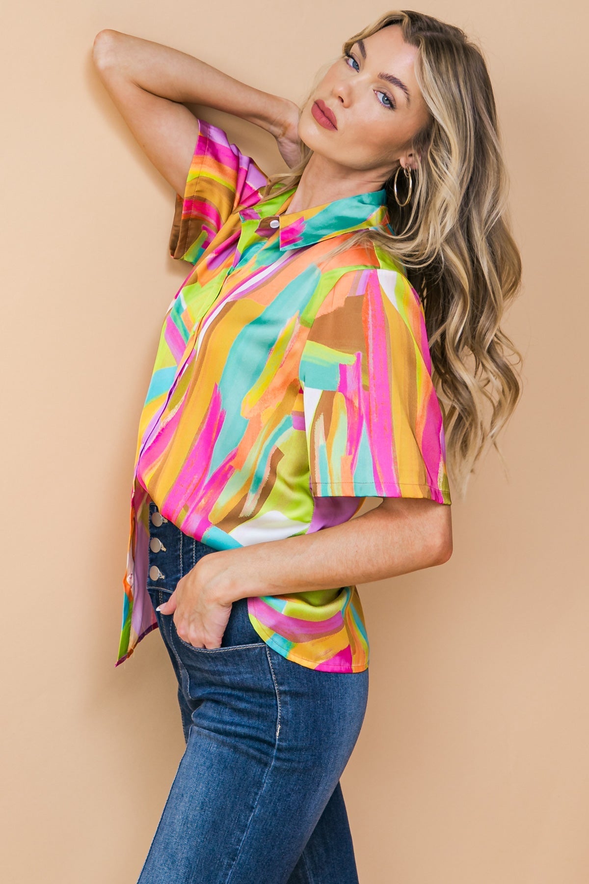 ELEVATED OPTION WOVEN TOP Flying Tomato