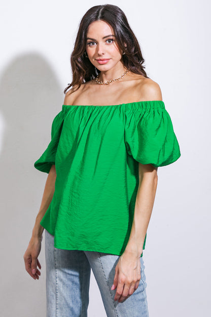 CALL TO ACTION WOVEN TOP