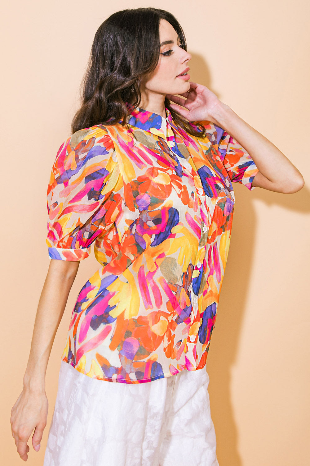 I CROSS MY HEART WOVEN TOP Flying Tomato