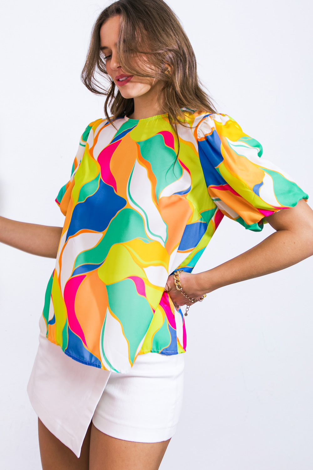 COASTAL VIBES WOVEN TOP Flying Tomato