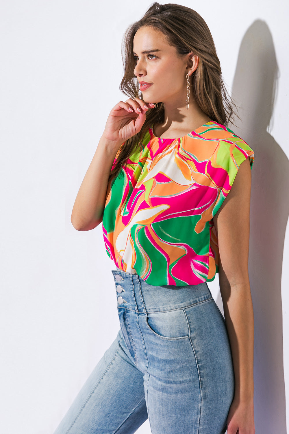 SEND A POSTCARD WOVEN TOP Flying Tomato