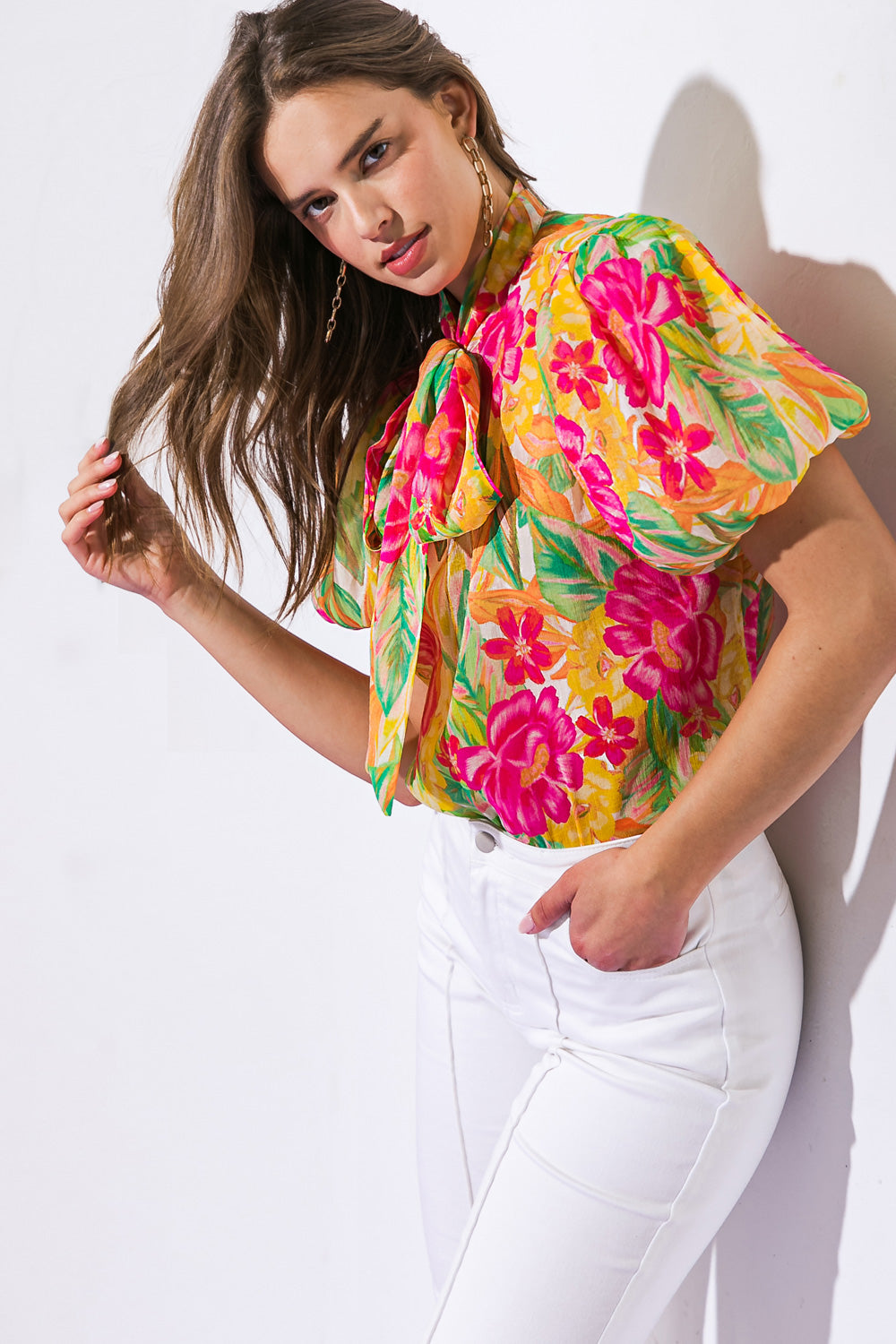 DAY DOWNTOWN WOVEN TOP Flying Tomato