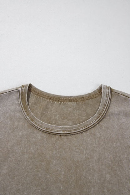 Sage Green Oversized Vintage Washed Dolman Sleeve Tee - Love Salve 