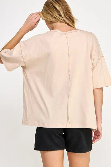 SAGE+FIG Love-Inspired Graphic Oversized T-Shirt for Women - Love Salve 