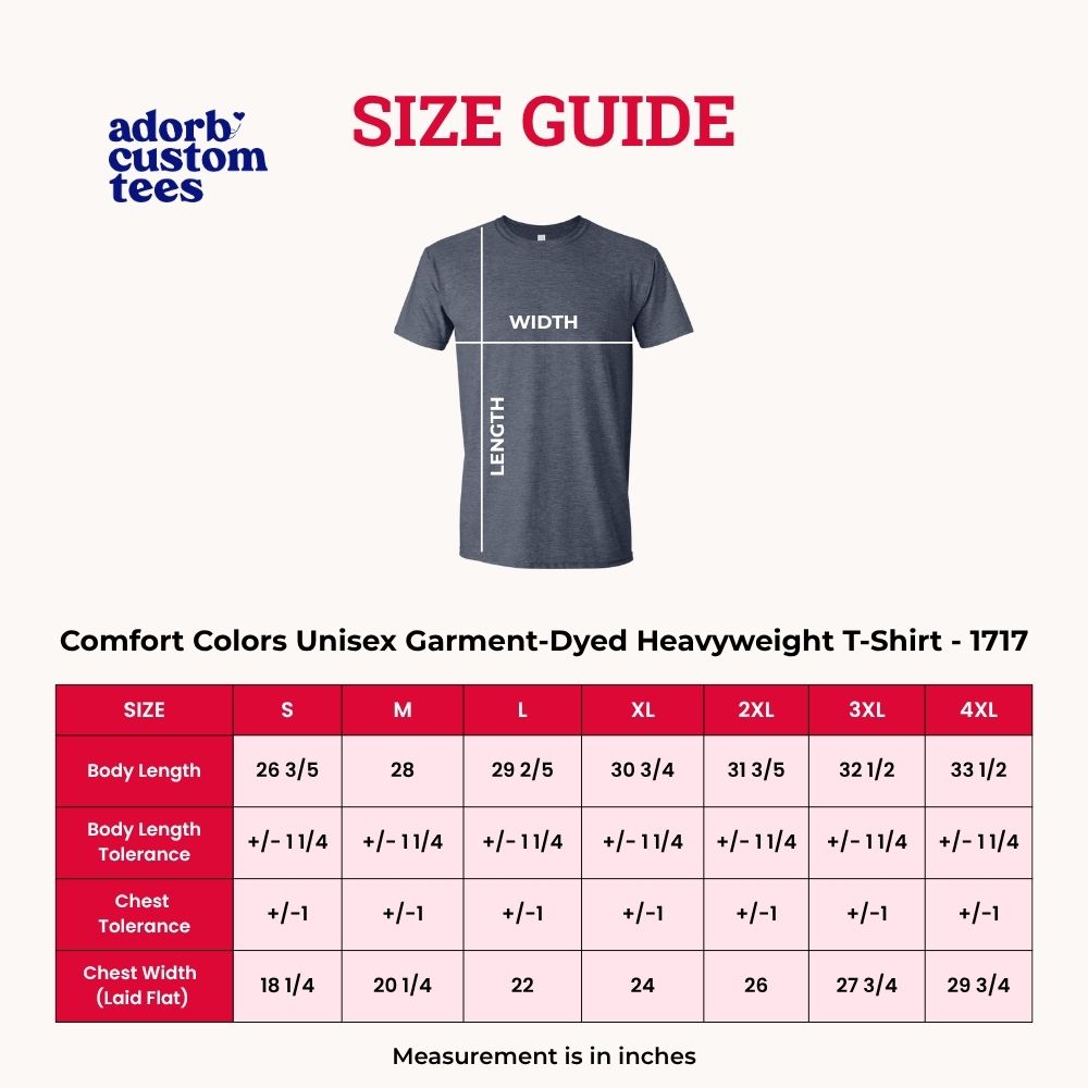 Adorb Custom Tees He’s Fishing Comfort Colors Tee – Funny Relaxed Fit Shirt for Women - Back View