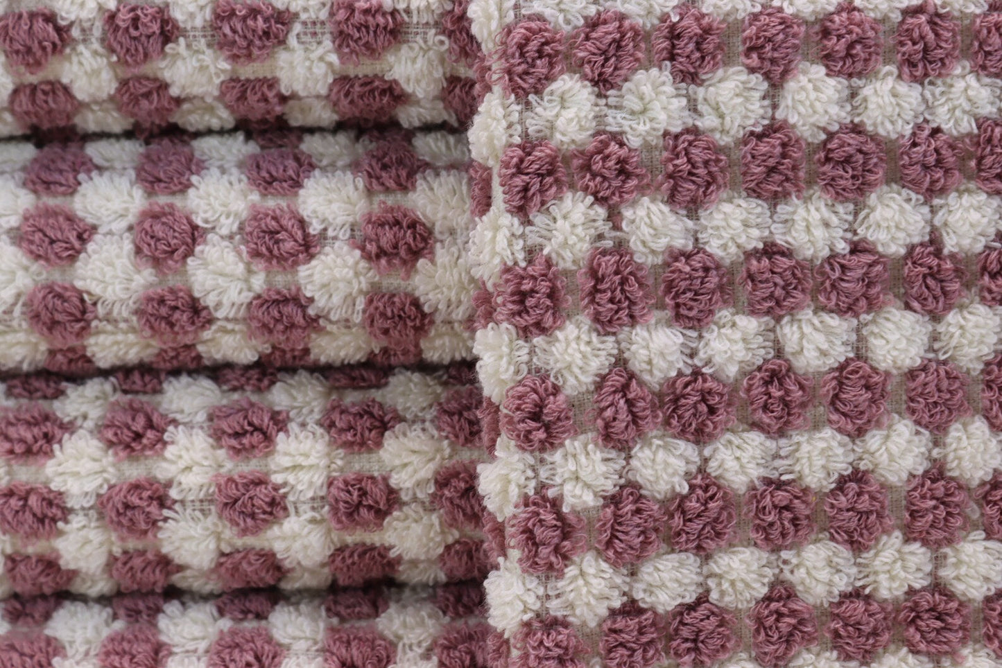 Bubble Salmon Terry Hand Towel Made from 100 Percent Turkish Cotton 38 Inches L x 20 Inches W - Love Salve 