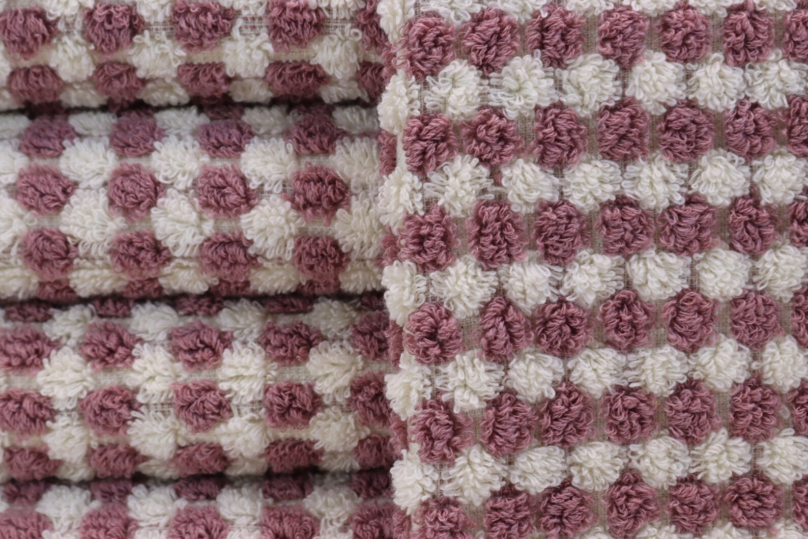 Bubble Salmon Terry Hand Towel Made from 100 Percent Turkish Cotton 38 Inches L x 20 Inches W - Love Salve 
