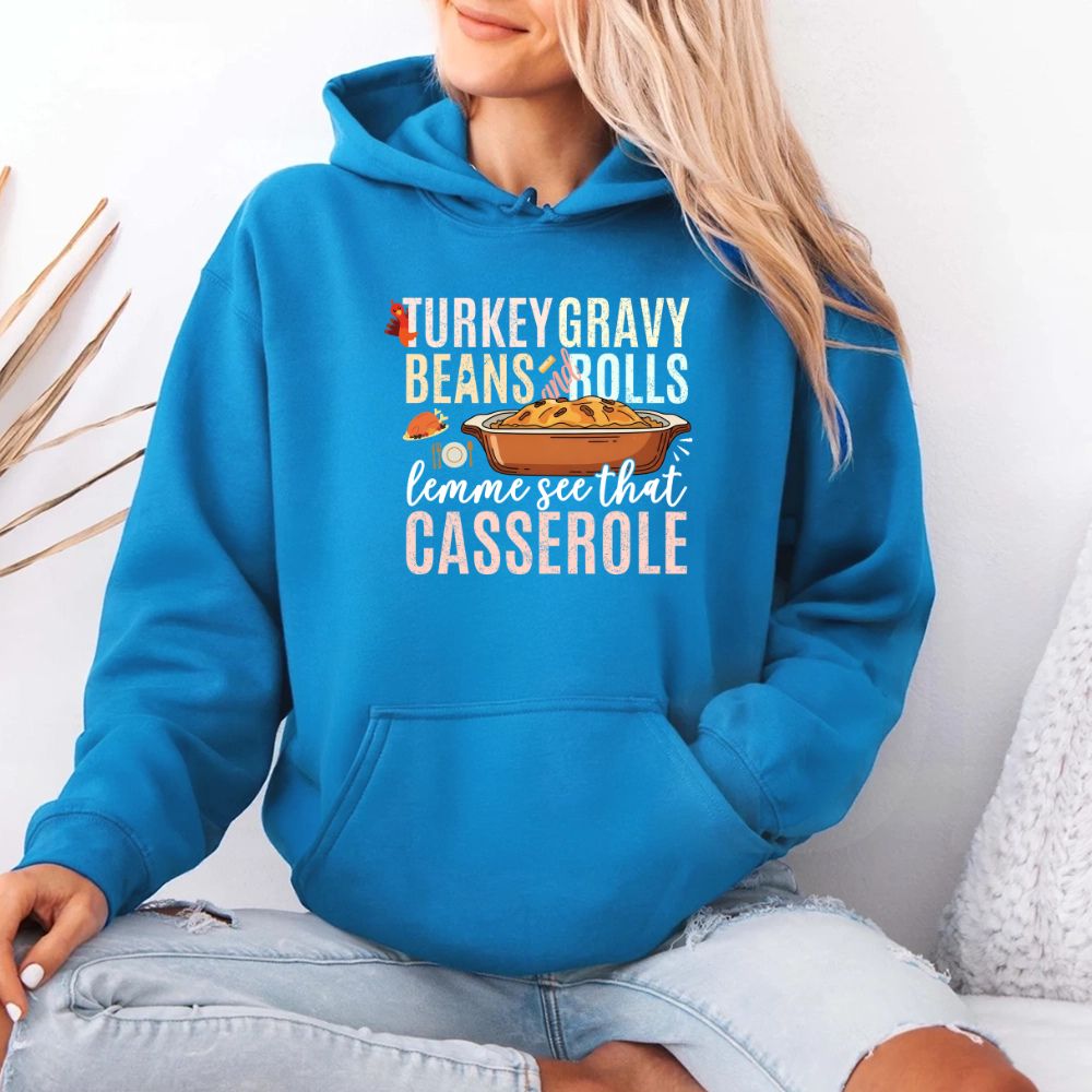 Turkey Gravy Beans & Rolls Hoodie – Funny Thanksgiving Casserole Hoodies Adorb Custom Tees