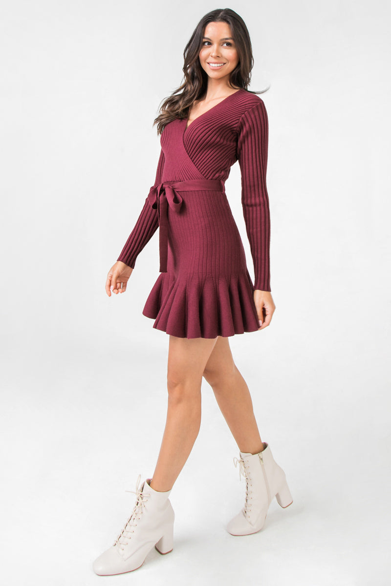 YOU'RE A MIND READER KNIT MINI DRESS