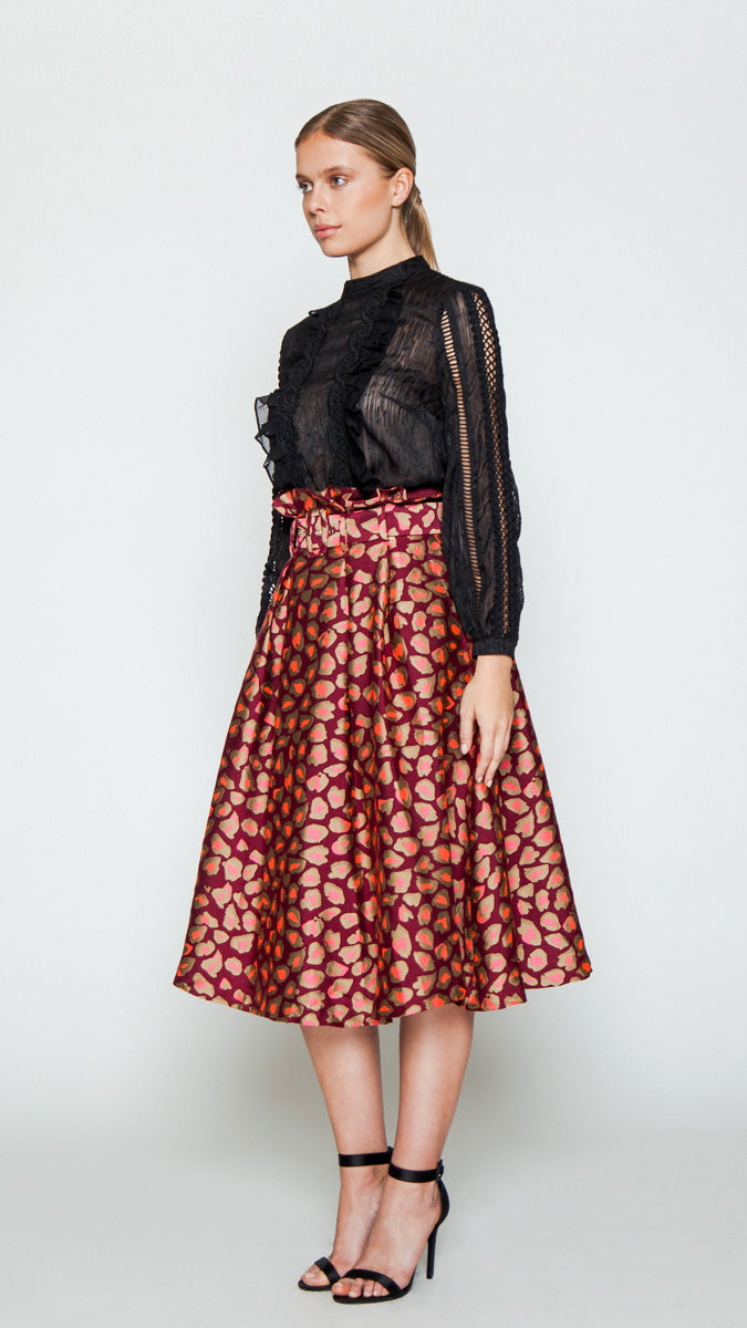 NIGHT AT THE CLUB MIDI SKIRT Flying Tomato