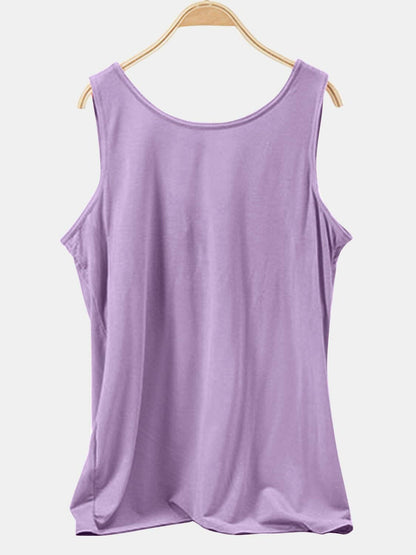 Scoop Neck Wide Strap Tank - Love Salve