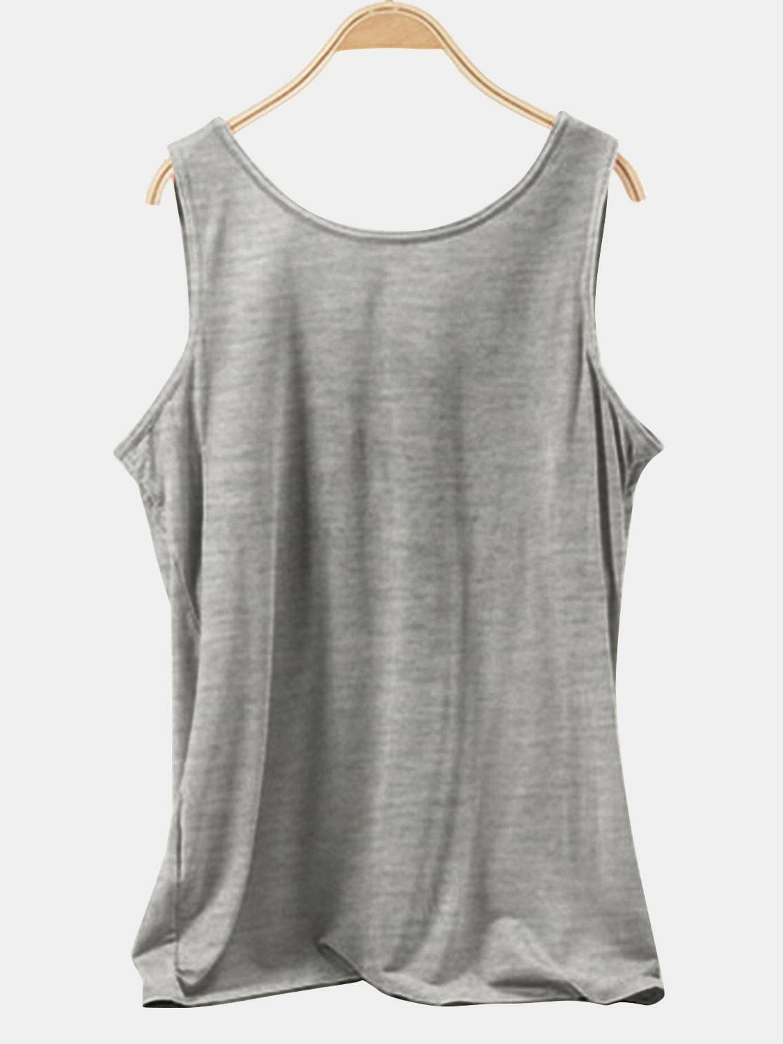 Scoop Neck Wide Strap Tank - Love Salve