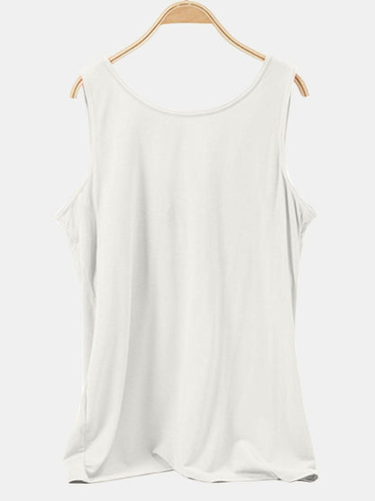 Scoop Neck Wide Strap Tank - Love Salve