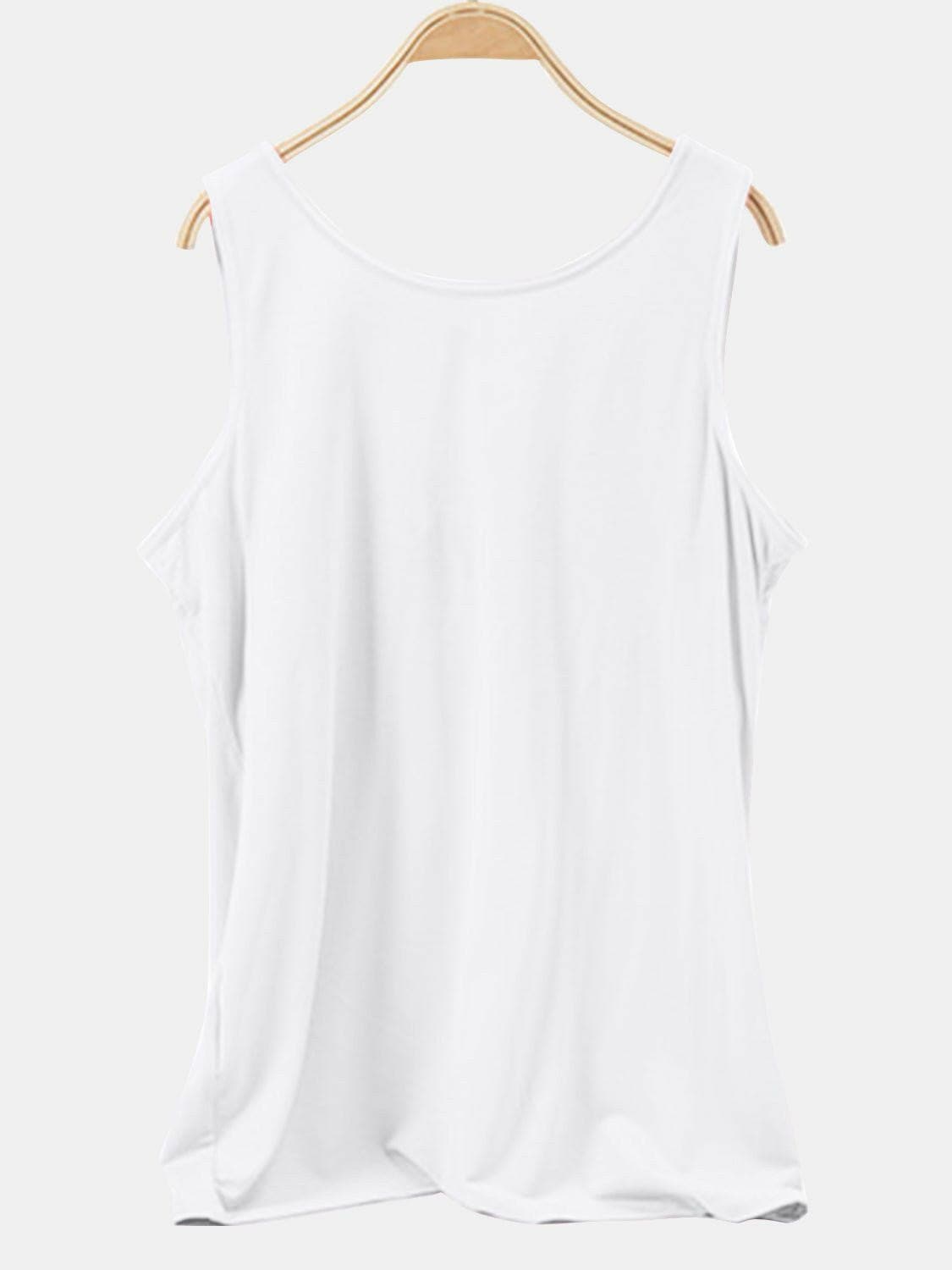 Scoop Neck Wide Strap Tank - Love Salve