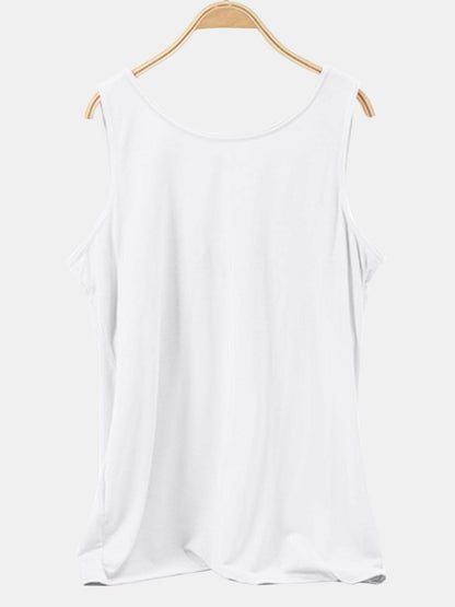 Scoop Neck Wide Strap Tank - Love Salve