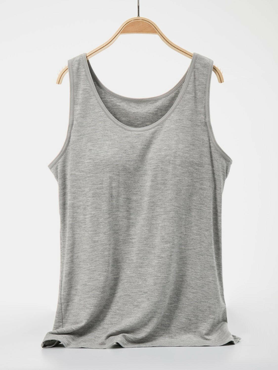 Scoop Neck Wide Strap Tank - Love Salve