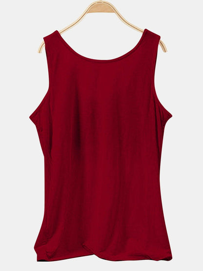 Scoop Neck Wide Strap Tank - Love Salve