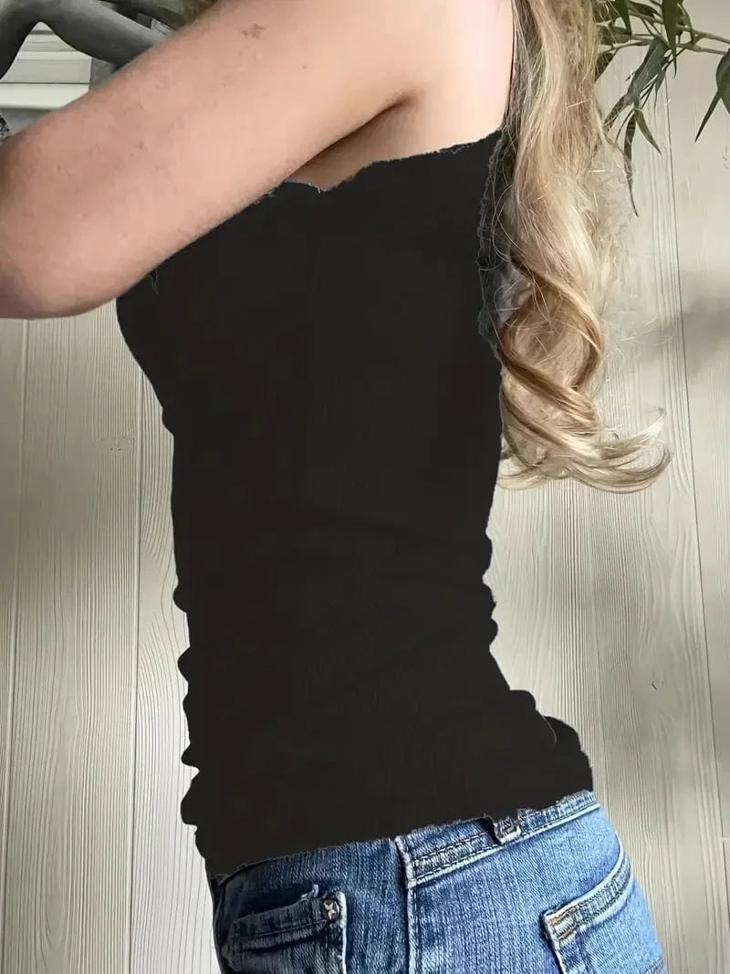 Everyday Ribbed Lace Cami