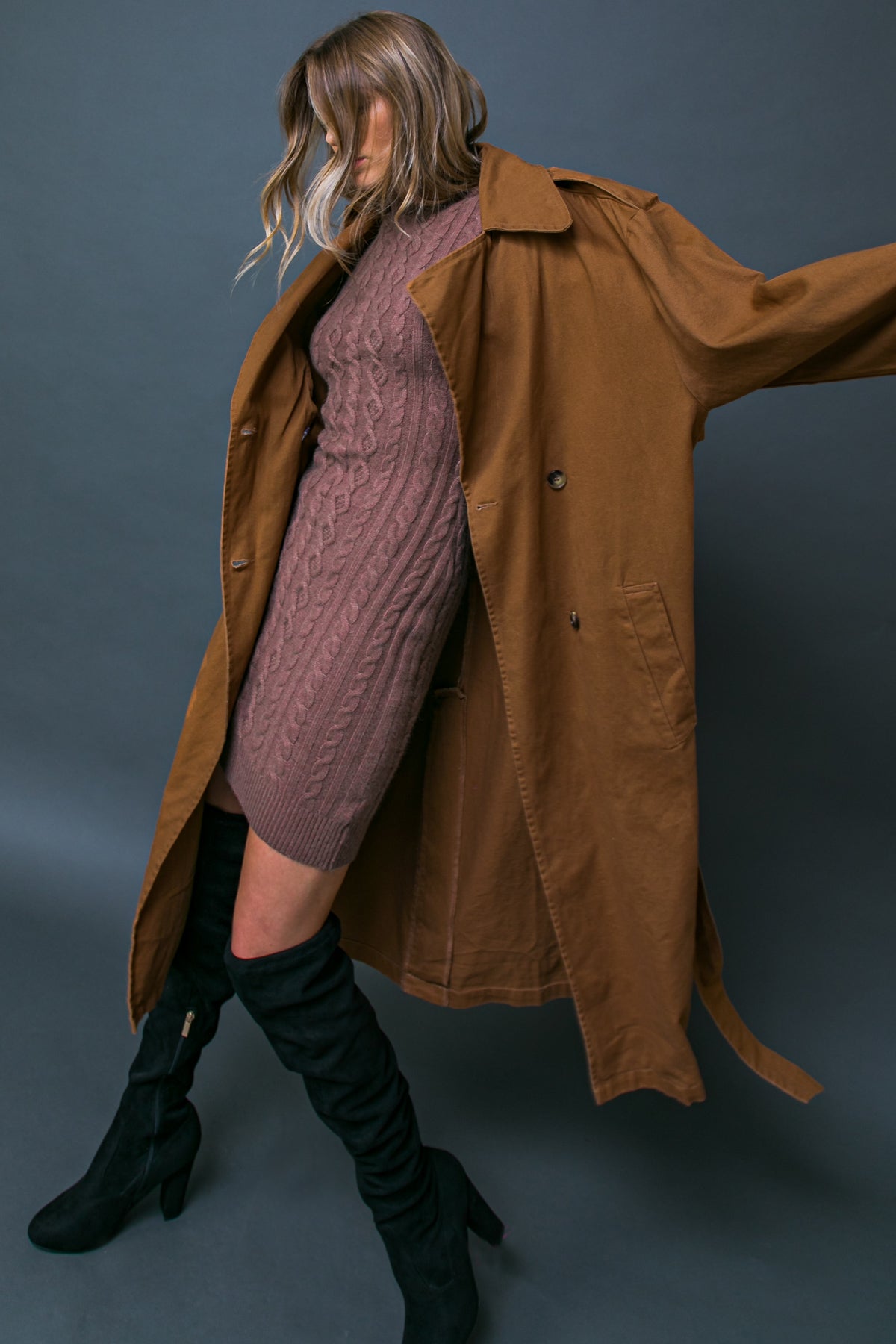 KEEPER OF MY HEART TWILL TRENCH COAT Flying Tomato