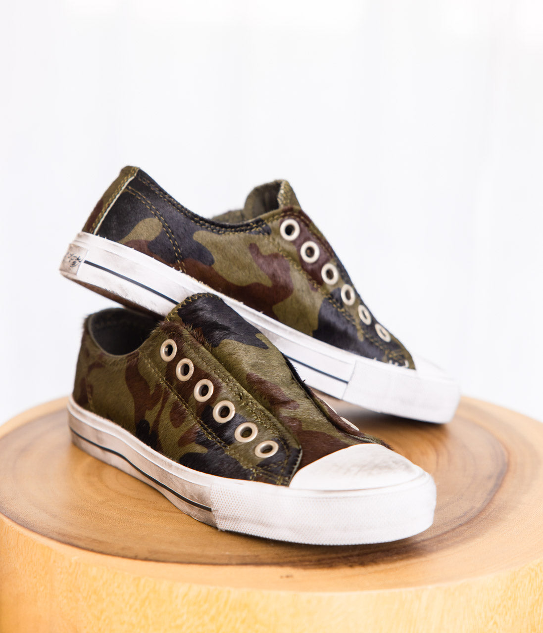 Shalomar Camo Sneaker With Genuine Cowhide Comfort Fit Naughty Monkey