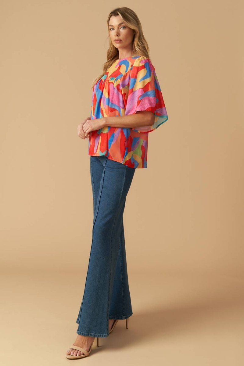SHINING GARDEN WOVEN TOP - Love Salve