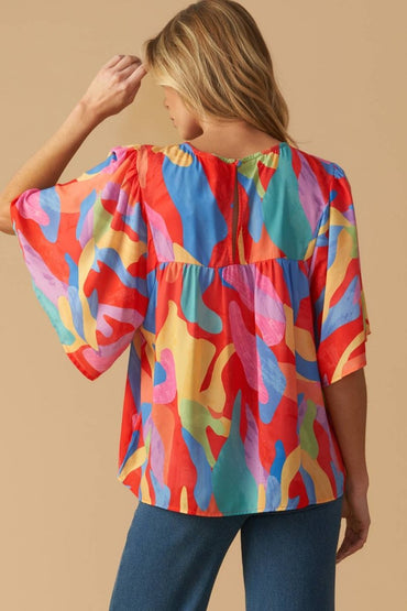SHINING GARDEN WOVEN TOP - Love Salve
