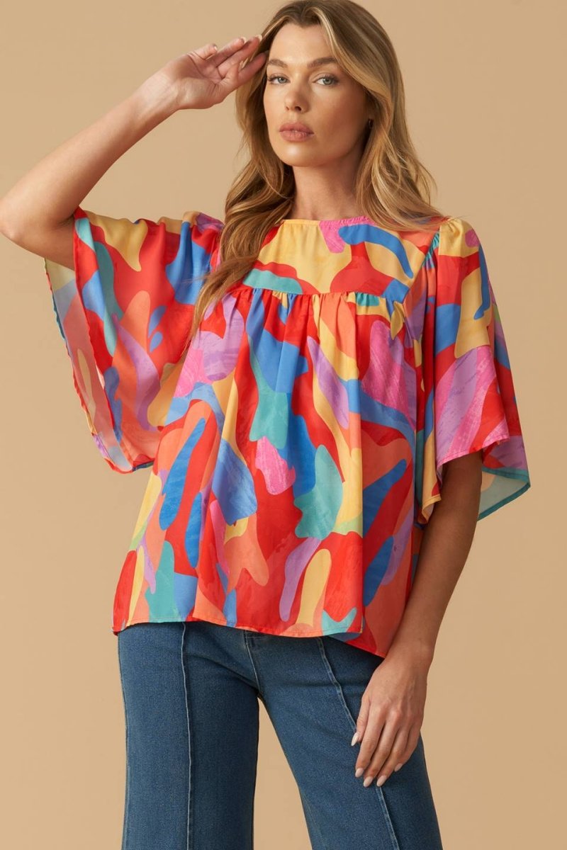 SHINING GARDEN WOVEN TOP - Love Salve