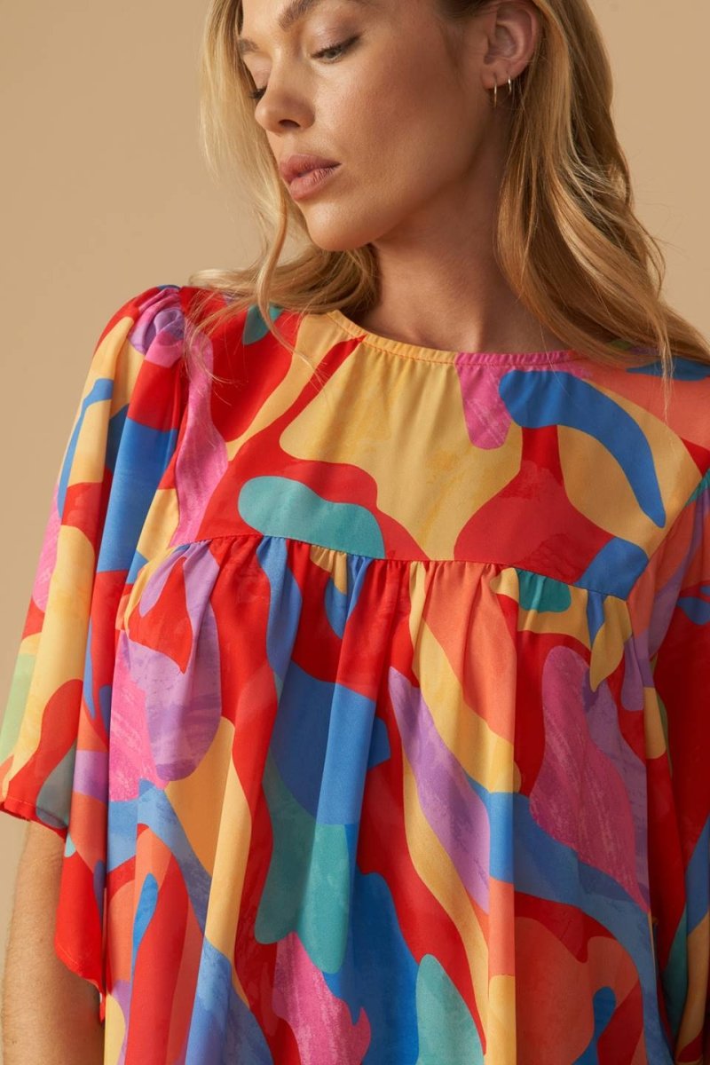 SHINING GARDEN WOVEN TOP - Love Salve