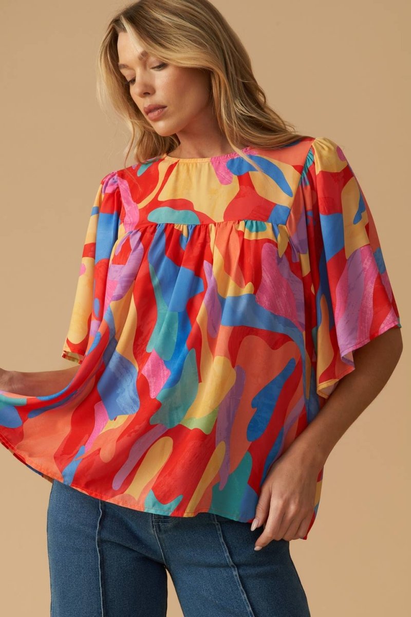SHINING GARDEN WOVEN TOP - Love Salve