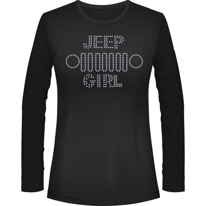 Jeeper Girl Grill Rhinestone Tee Short or Long  Sleeve
