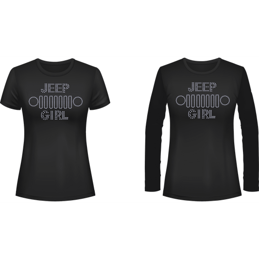 Jeeper Girl Grill Rhinestone Tee Short or Long  Sleeve MM