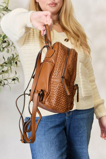 Elegant Woven PU Leather Backpack - Exquisite Design and Premium QualiExperience Luxury and Style
 Discover the perfect blend of elegance and functionality with our Elegant Woven PU Leather Backpack. This exquisite accessory is designeLove Salve Elegant Woven PU Leather Backpack - Exquisite DesignTIKTOK