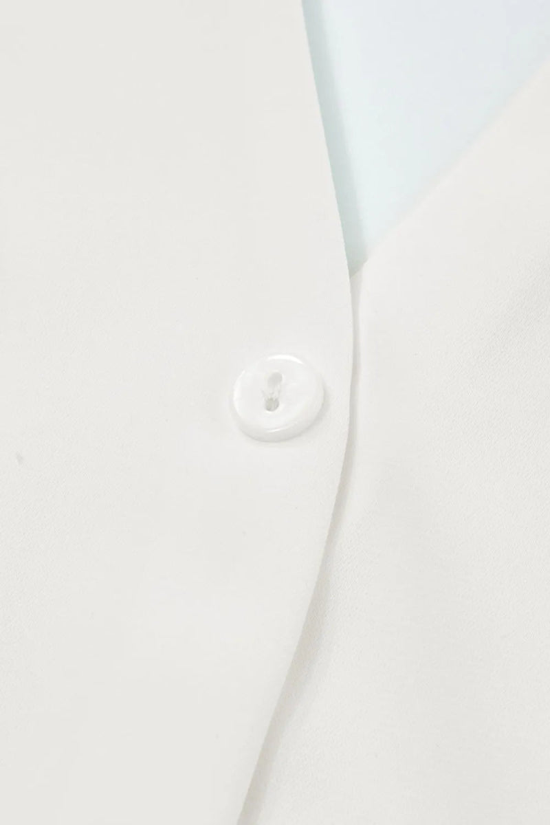 Short Sleeve Notched Blouse - Love Salve